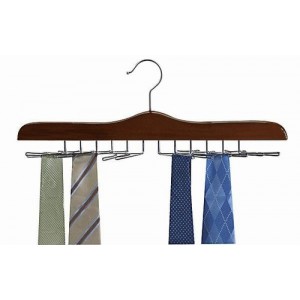 Tie Hanger / Walnut & Chrome