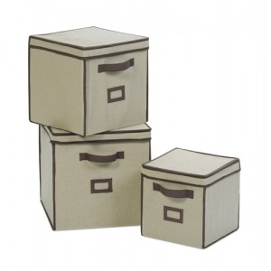 Linen Fabric Storage Boxes