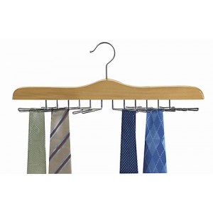 Tie Hanger / Natural & Chrome