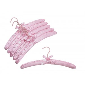 Dark Pink Satin Lingerie Hangers