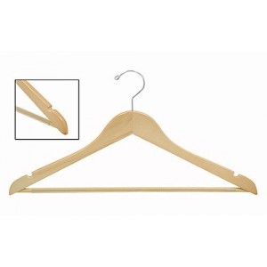 Flat Suit Hanger w/ Non-Slip Bar