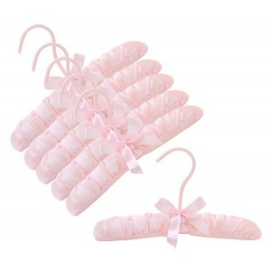 Baby Pink Satin Padded Hangers