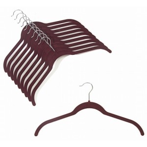 Slim-Line Burgundy Shirt Hangers
